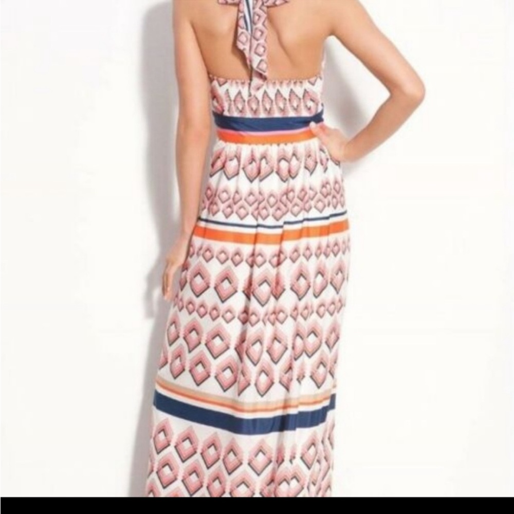 Eliza J NWT Missy Geometric Halter Maxi Dress - Picture 5 of 14